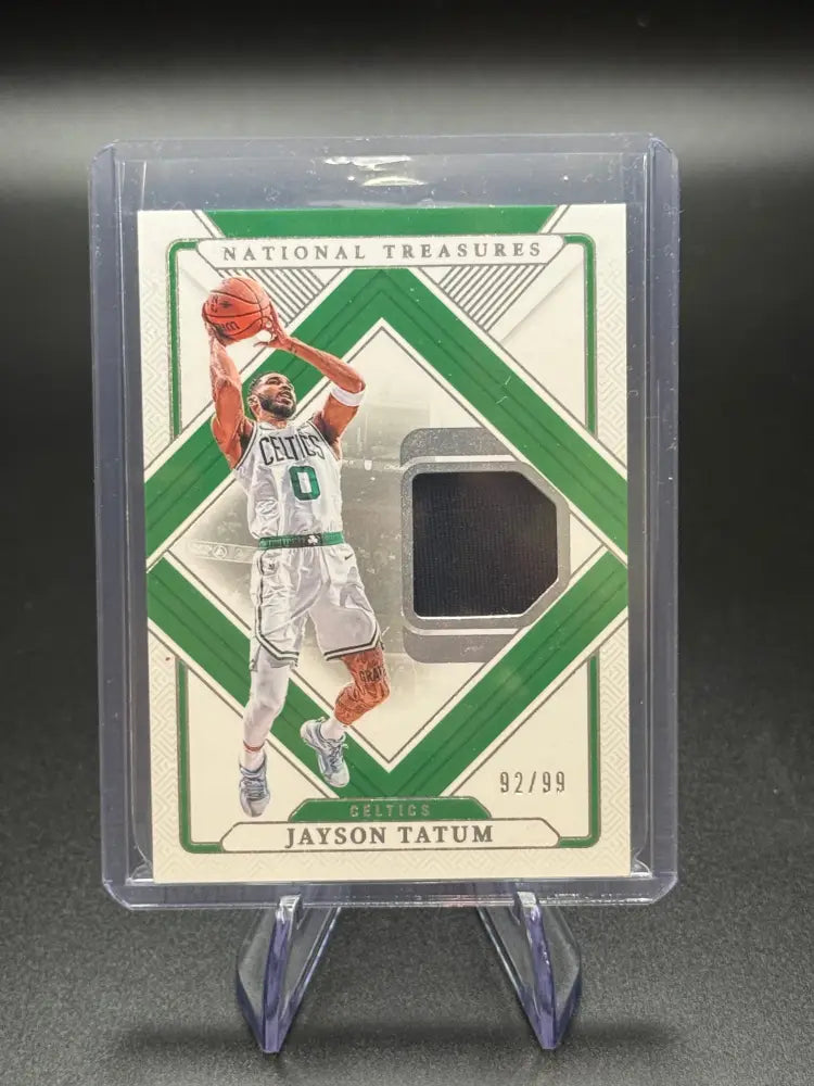 2024-25 Panini National Treasures Jayson Tatum Treasured Threads Game-Used Jersey Patch /99 Boston Celtics - Basketball