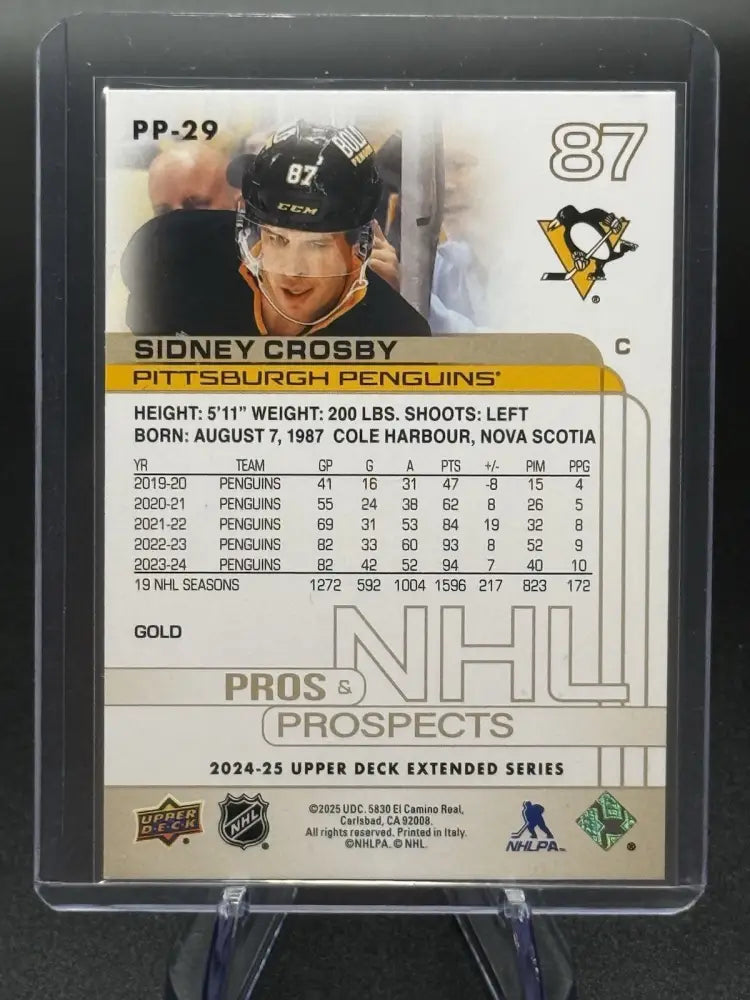 2024-25 Upper Deck Extended Series - #PP-29 Sidney Crosby Pros & Prospects