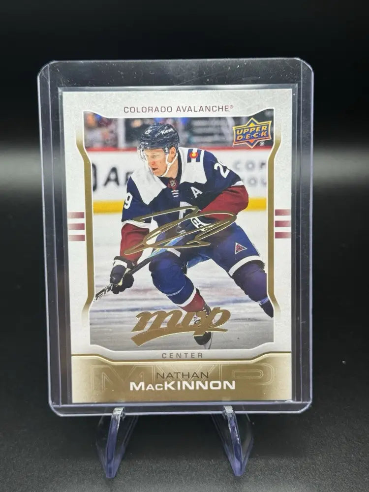 2024-25 Upper Deck MVP - 10th Anniversary Nathan MacKinnon #MR-29 Gold Script