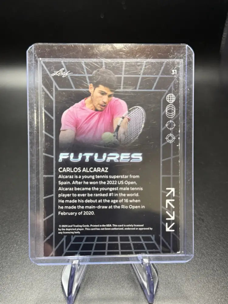 2024 Leaf Futures - Carlos Alcaraz #31 Holo Silver /25