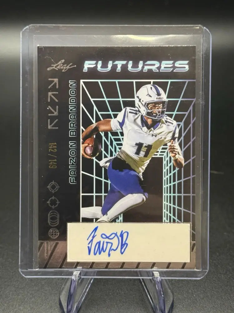 2024 Leaf Futures Faizon Brandon Auto RC Rookie Football Card #/149 SSP