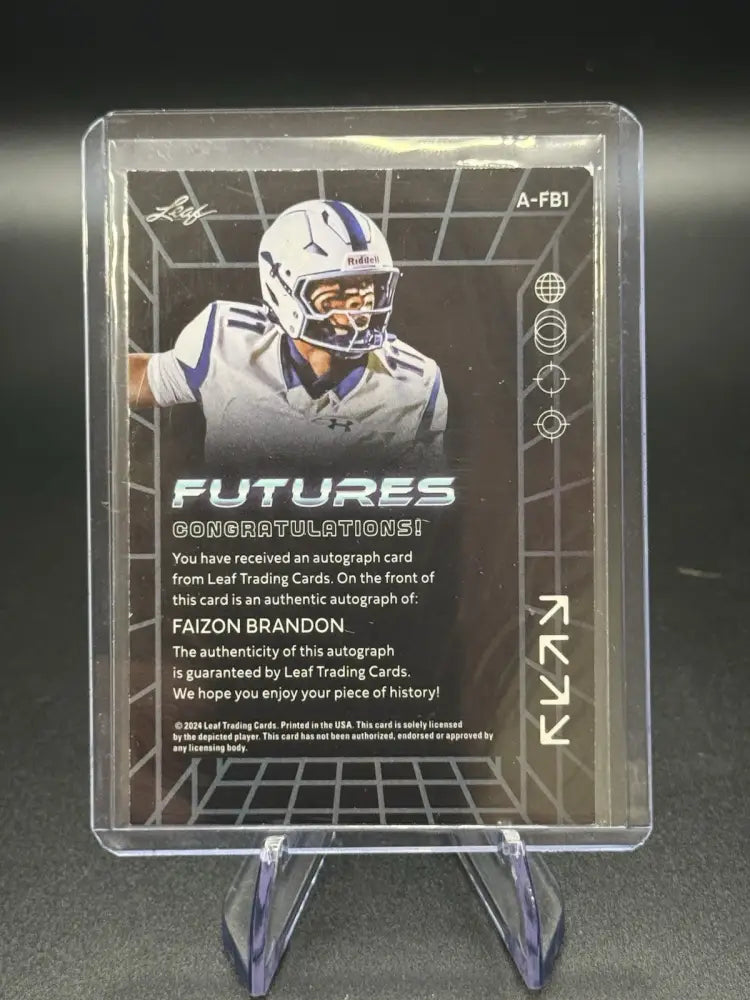 2024 Leaf Futures Faizon Brandon Auto RC Rookie Football Card #/149 SSP