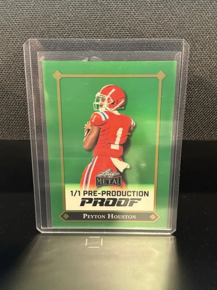 2024 Leaf Metal Peyton Houston 1/1 Pre-Production Proof Rookie Football Card