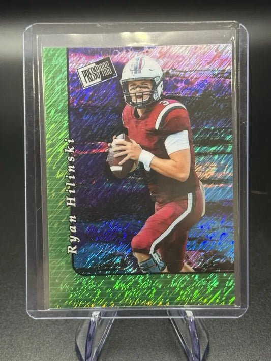 2024 Leaf Press Pass Ryan Hilinski Rookie Card Green Foil /7 Rare Low Print