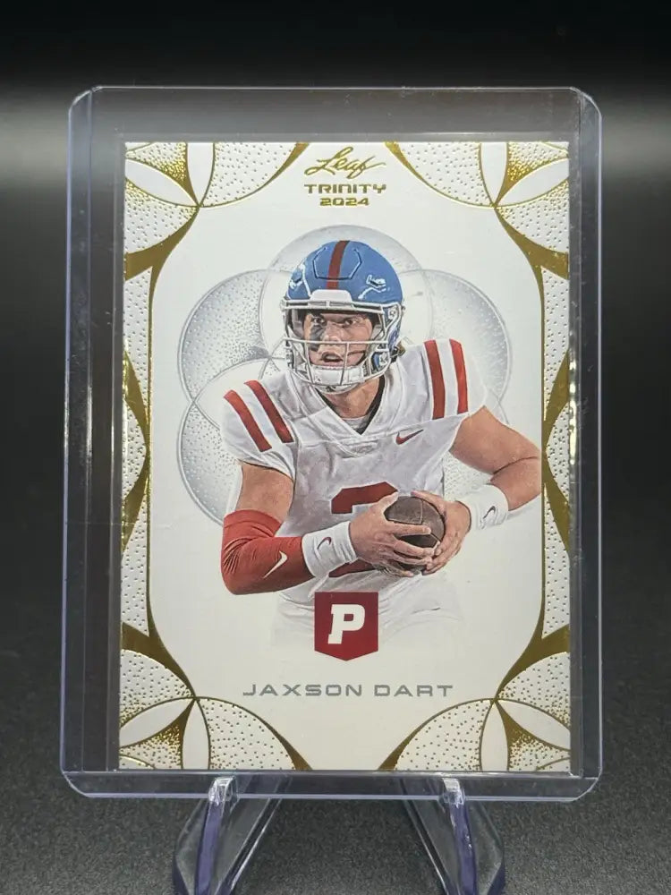 2024 Leaf Trinity Jaxson Dart Pristine Auction RC #52 Ole Miss QB
