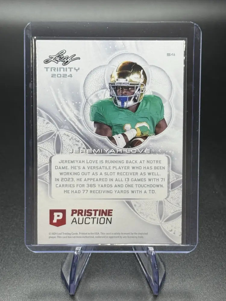 2024 Leaf Trinity Jeremiyah Love #24/50 Notre Dame RC Limited Parallel