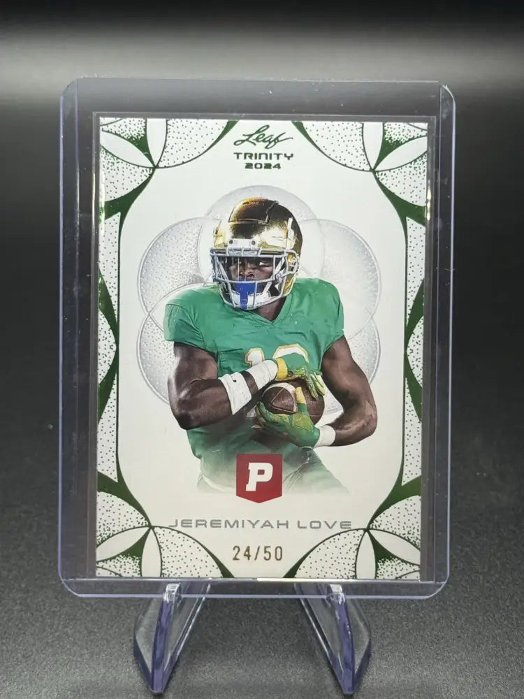 2024 Leaf Trinity Jeremiyah Love #24/50 Notre Dame RC Limited Parallel