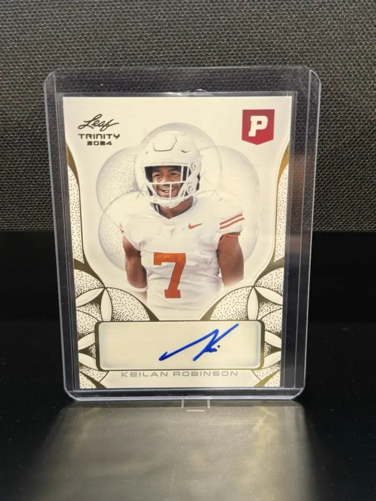 2024 Leaf Trinity Keilan Robinson Auto RC Rookie Football Card Alabama Texas RB