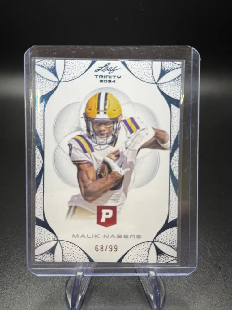 2024 Leaf Trinity Malik Nabers Rookie #68/99 LSU Giants WR