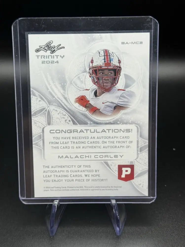 2024 Leaf Trinity Pristine Edition Malachi Corley AUTO #BA-AMC2