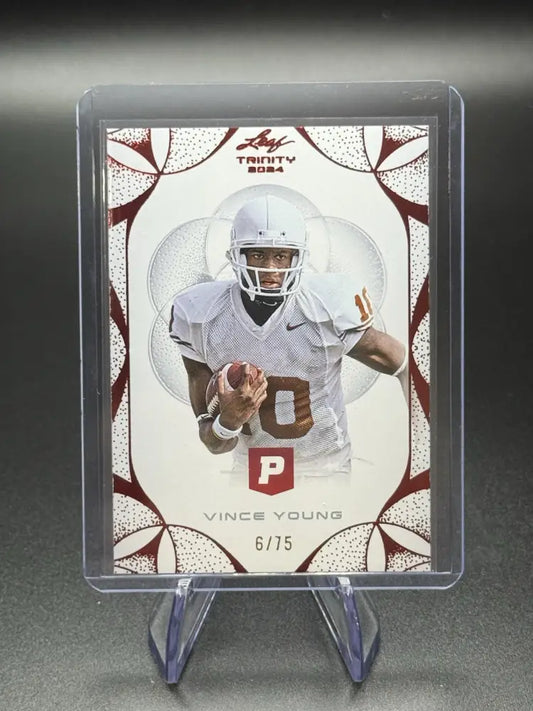 2024 Leaf Trinity Vince Young #6/75 Pristine Parallel Short Print Texas Titans