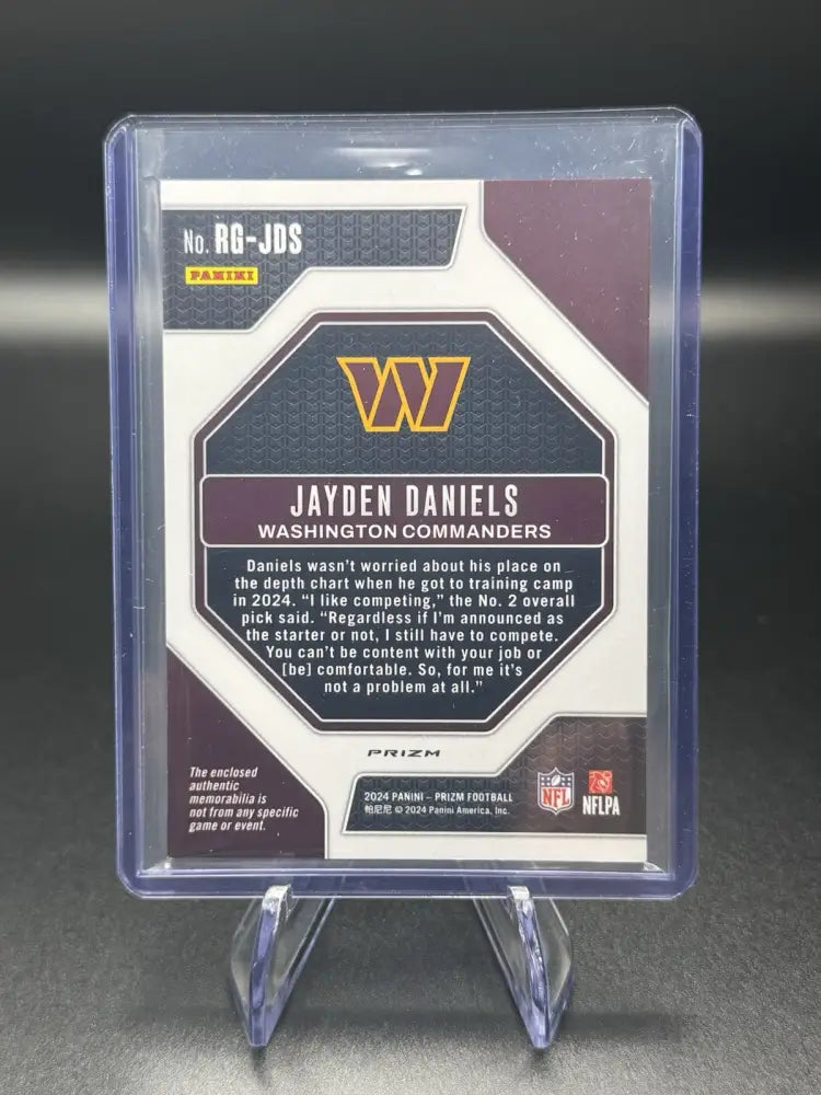 2024 Panini Prizm - Rookie Gear Jayden Daniels #RG-JDS Neon Green Pulsar...