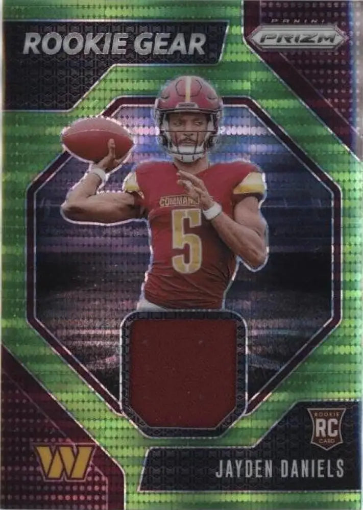 2024 Panini Prizm - Rookie Gear Jayden Daniels #RG-JDS Neon Green Pulsar...
