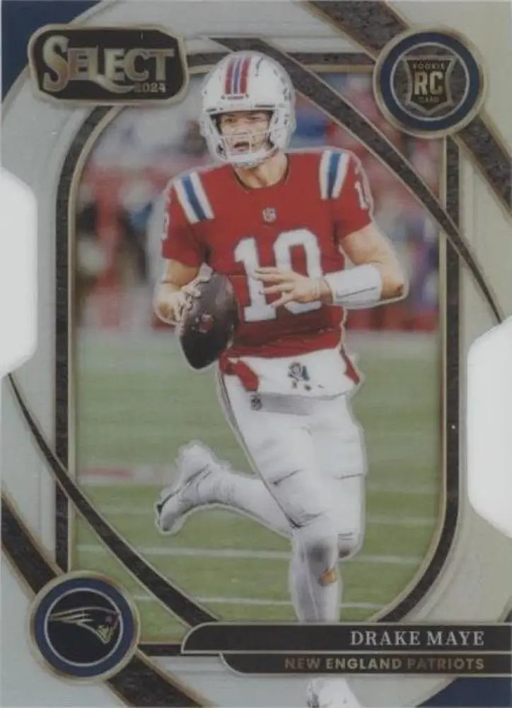 2024 Panini Select - Club Level Drake Maye #218 Silver Prizm Die-Cut (RC)