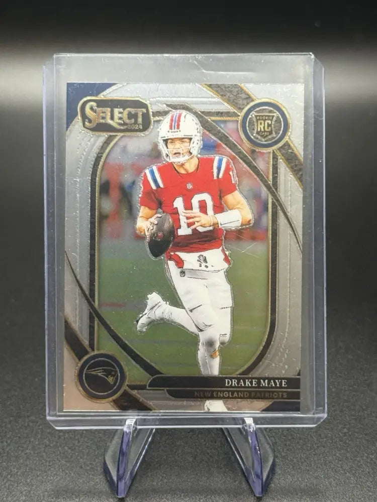 2024 Panini Select - Club Level Drake Maye #218 Silver Prizm Die-Cut (RC)