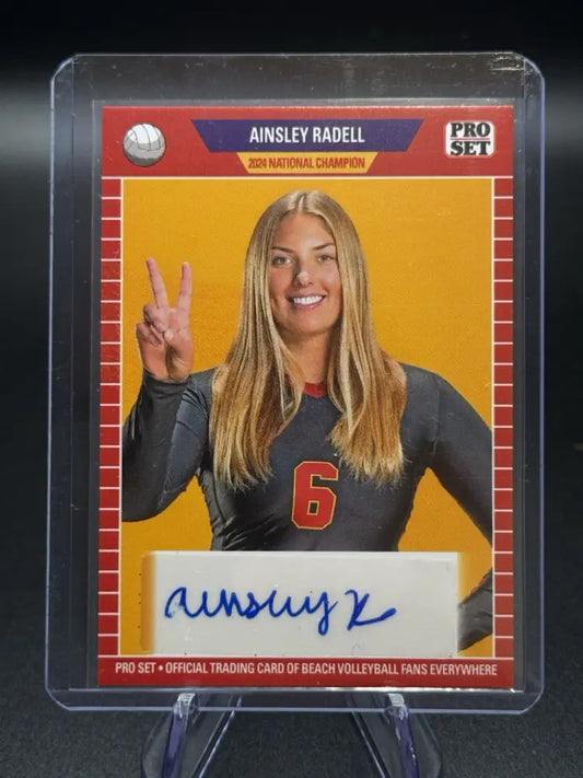 2024 Pro Set Ainsley Radell Auto National Champion Volleyball Rookie Card