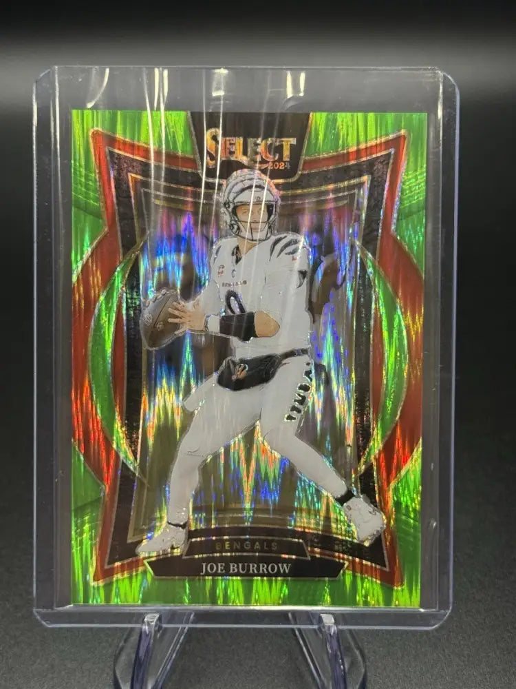 2024 Select Shock Prizm Joe Burrow #001/599 Neon Green Concourse Bengals