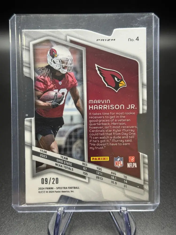 2024 Spectra Marvin Harrison Jr RC Pink Prizm /20 #09/20 Rookie SSP Cardinals