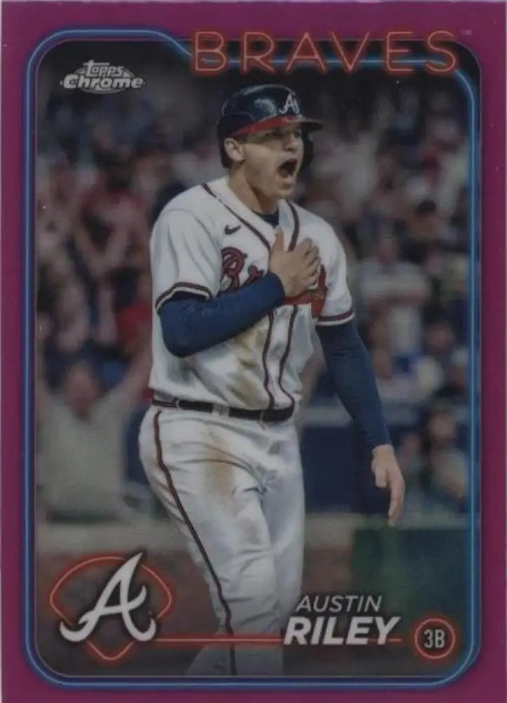 2024 Topps Chrome - Austin Riley #84 Pink Refractor