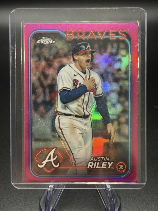 2024 Topps Chrome - Austin Riley #84 Pink Refractor