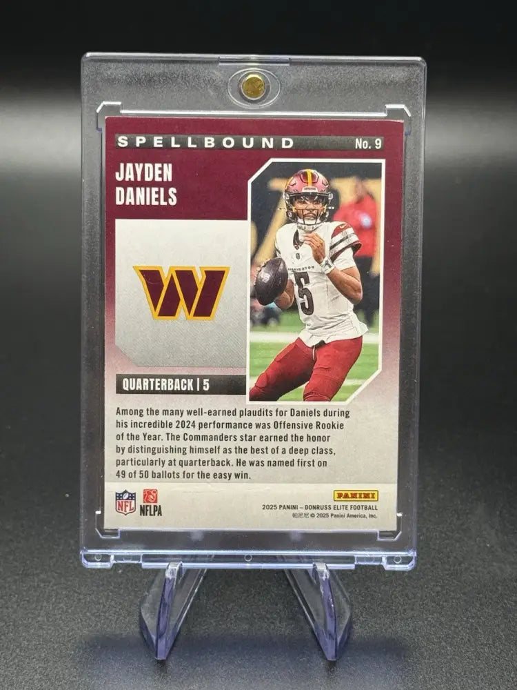 2025 Donruss Elite Jayden Daniels Spellbound Rookie Card #9 Commanders RC