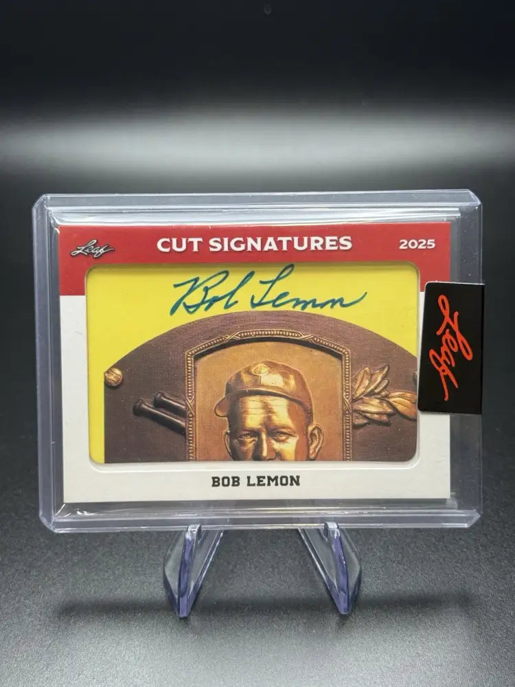 2025 Leaf Cut Signatures Bob Lemon Auto HOF Cleveland Indians Hall of Fame RARE