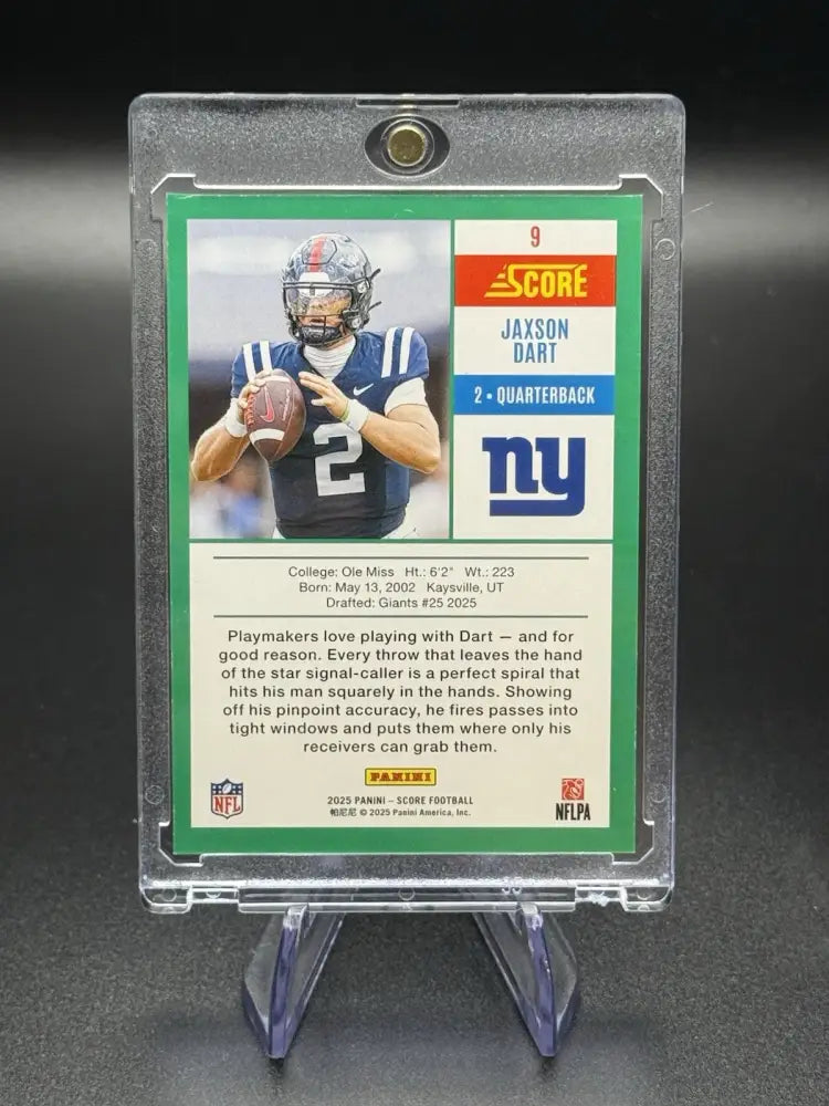 2025 Score - Anniversary Rookie Jaxson Dart #9 (RC)