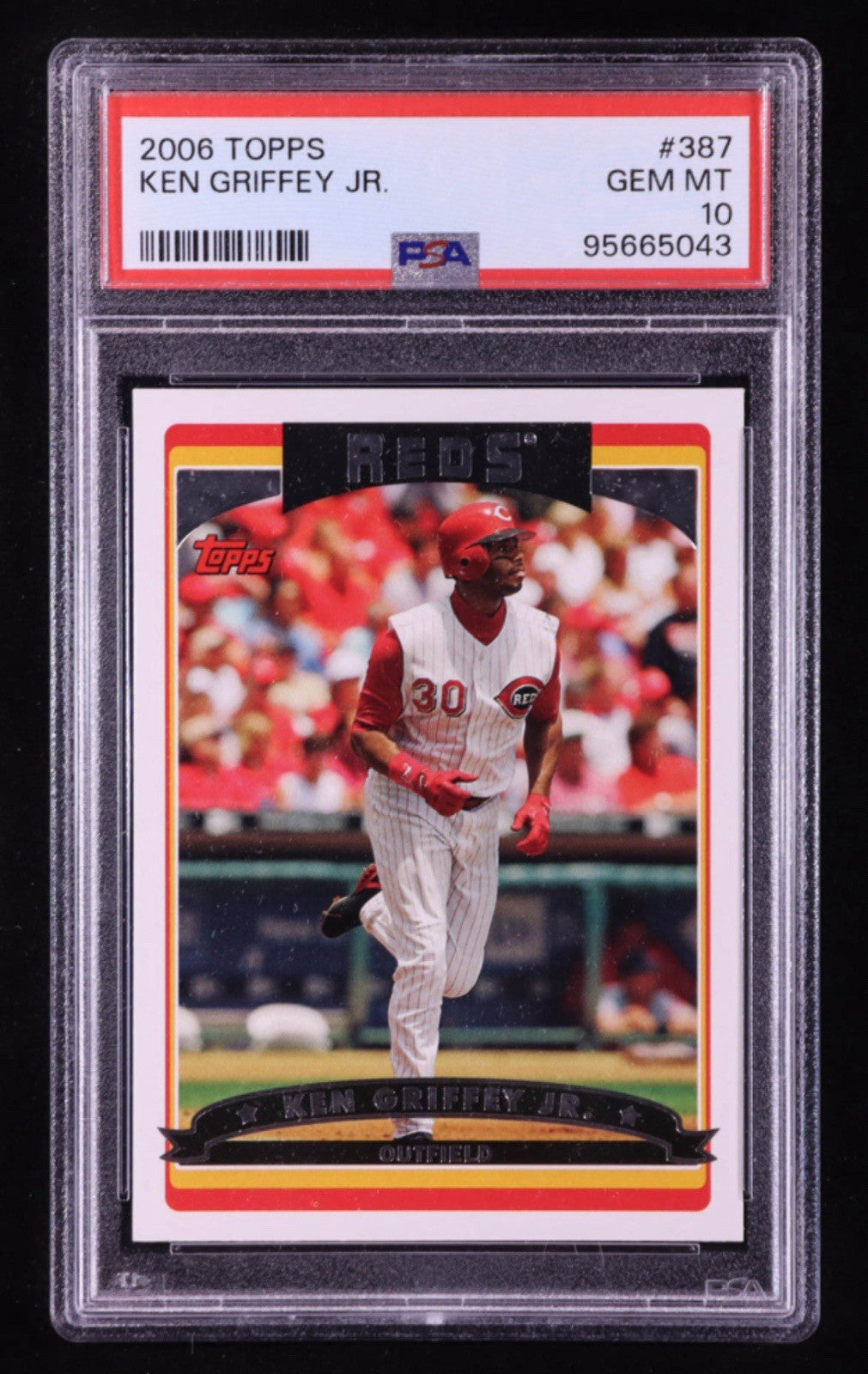 2006 TOPPS #387 KEN GRIFFEY JR. HOF PSA 10 GEM MT REDS