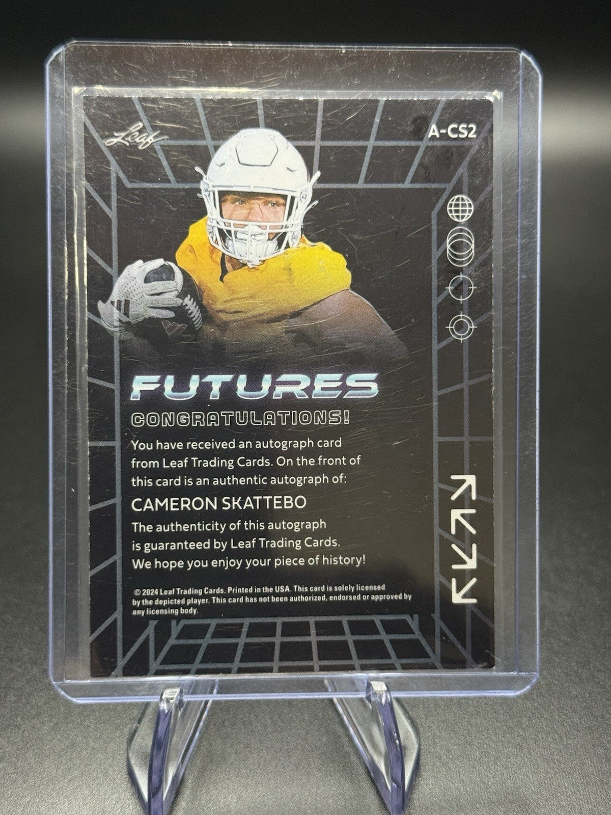 2024 Leaf Futures Cameron Skattebo Autograph Rookie Card #78/149