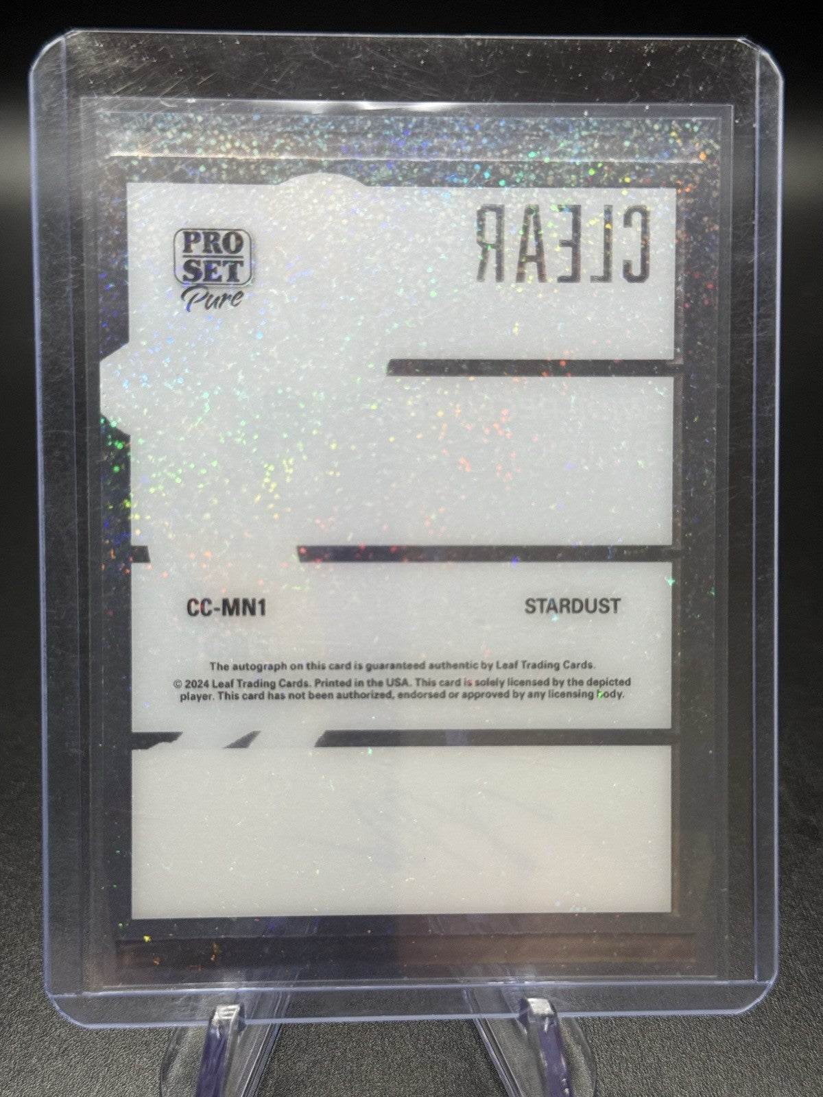 Malik Nabers 2024 Leaf Pro Set Pure Clear Choice Stardust Auto 5/6 Giants