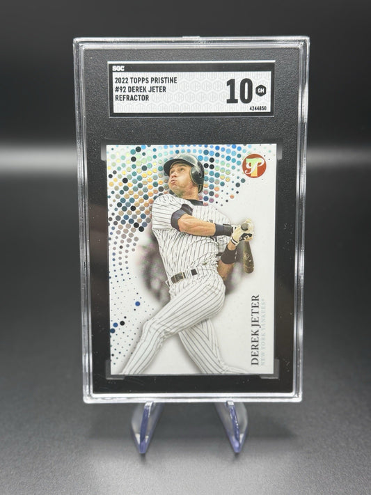 2022 Topps Pristine Derek Jeter Refractor #92 SGC 10 Gem Mint Yankees HOF