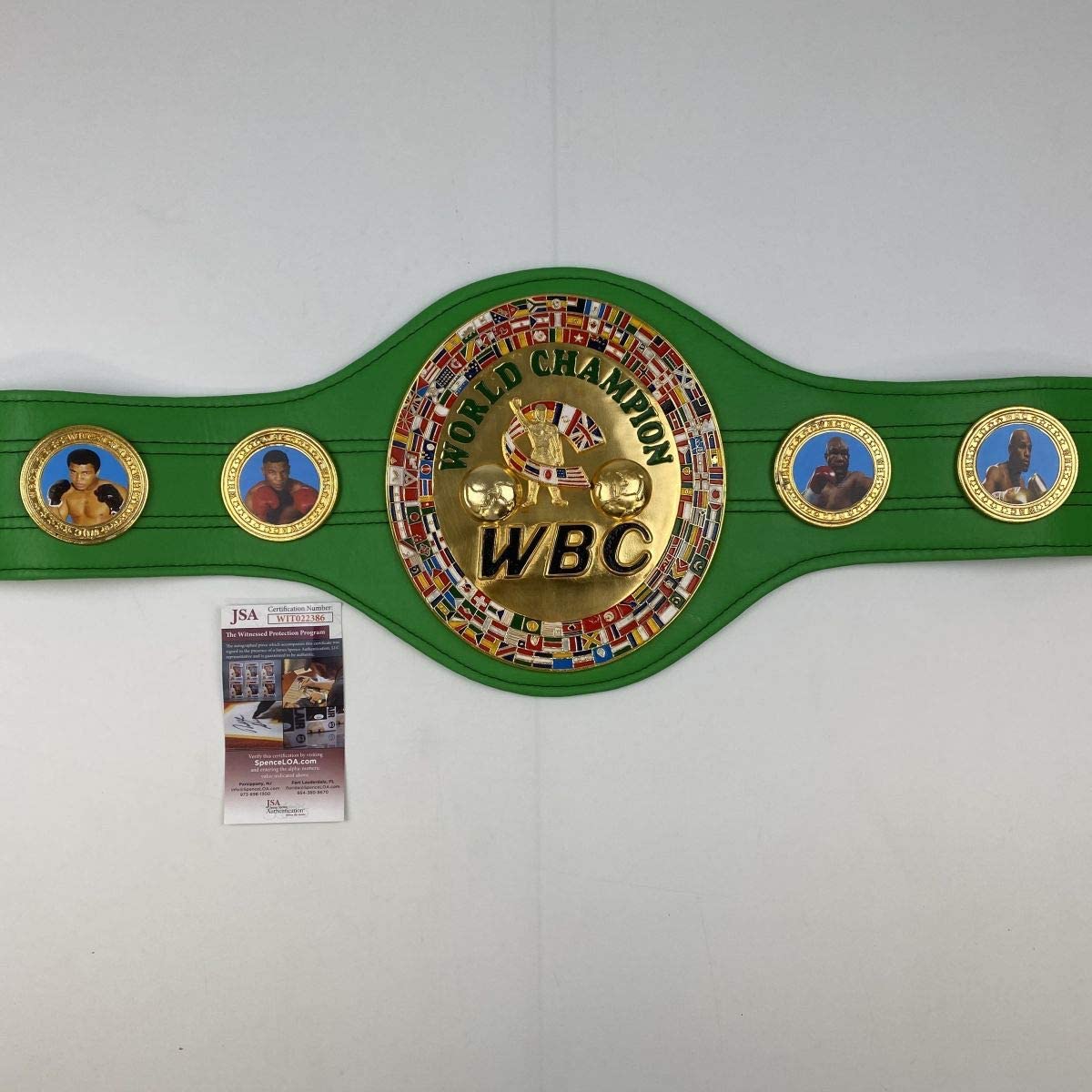 Autographed/Signed Mike Tyson WBC Green Boxing Replica Championship Belt JSA COA
