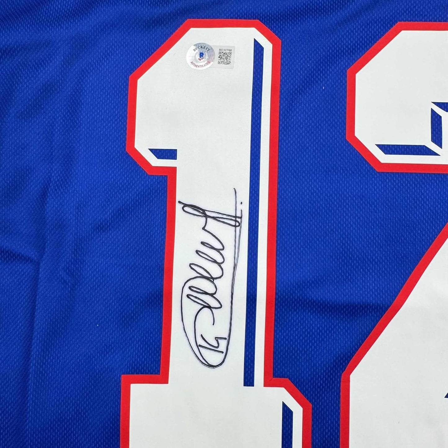 Framed Autographed/Signed Thierry Henry 35x39 France French National Team Blue Soccer Jersey Beckett BAS COA