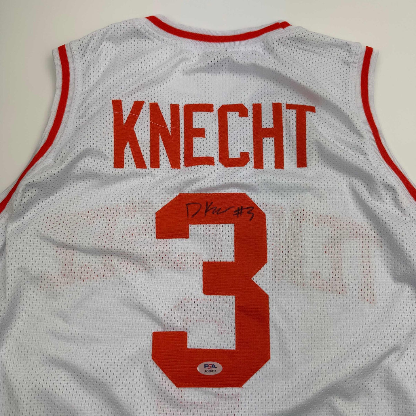 Autographed/Signed Dalton Knecht Tennessee White College Basketball Jersey PSA COA