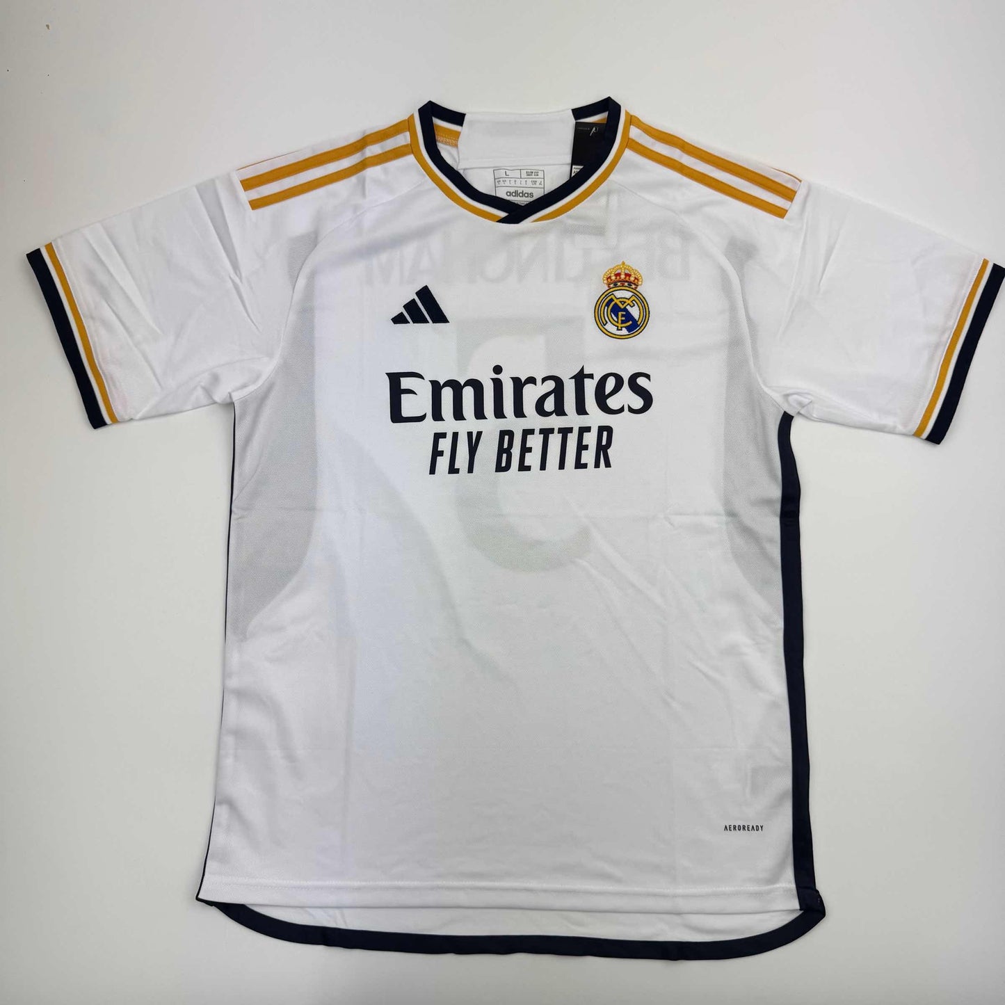 Autographed/Signed Jude Bellingham Real Madrid White Soccer Jersey Beckett BAS COA