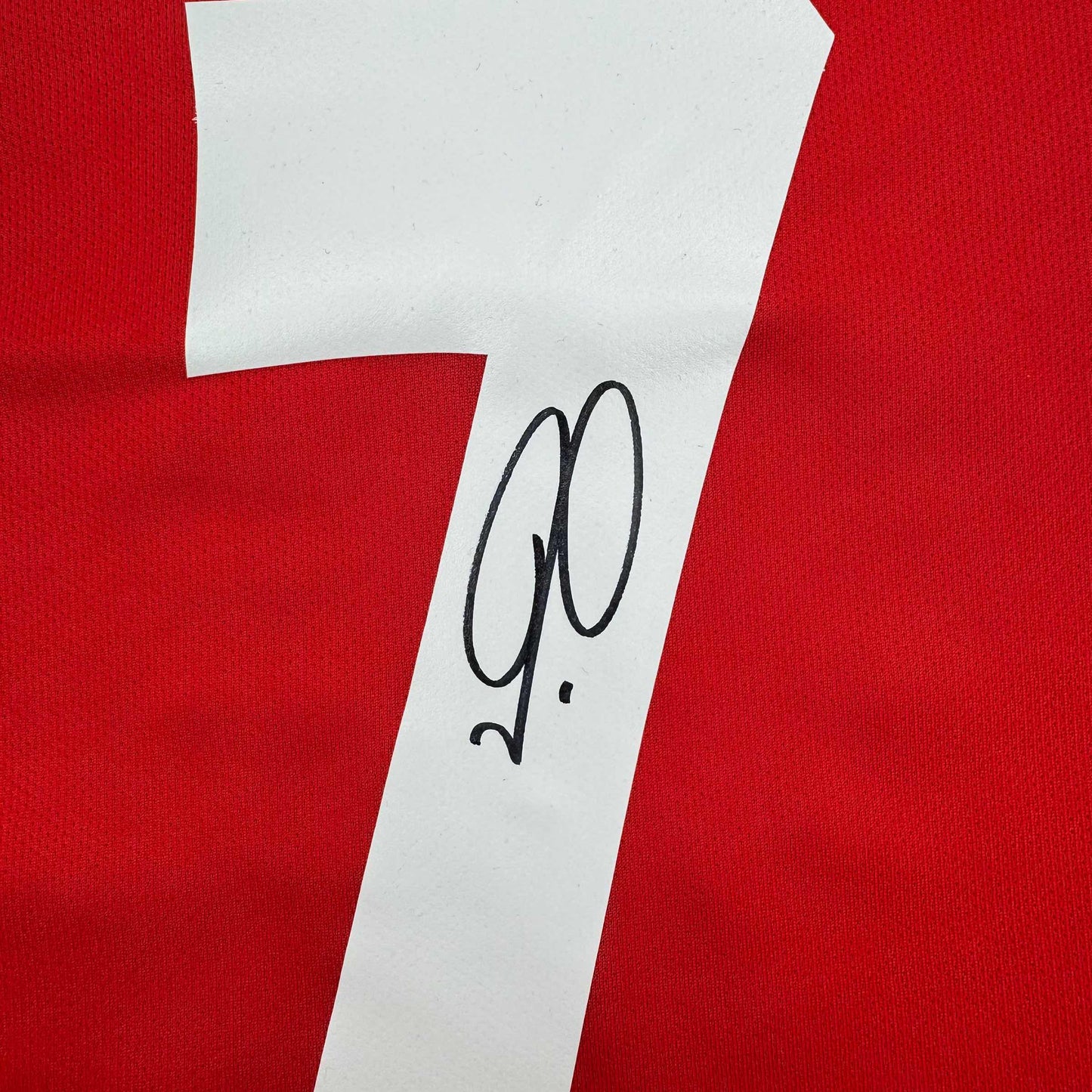 Framed Autographed/Signed Robert Pires 35x39 Arsenal Red Soccer Jersey Beckett BAS COA