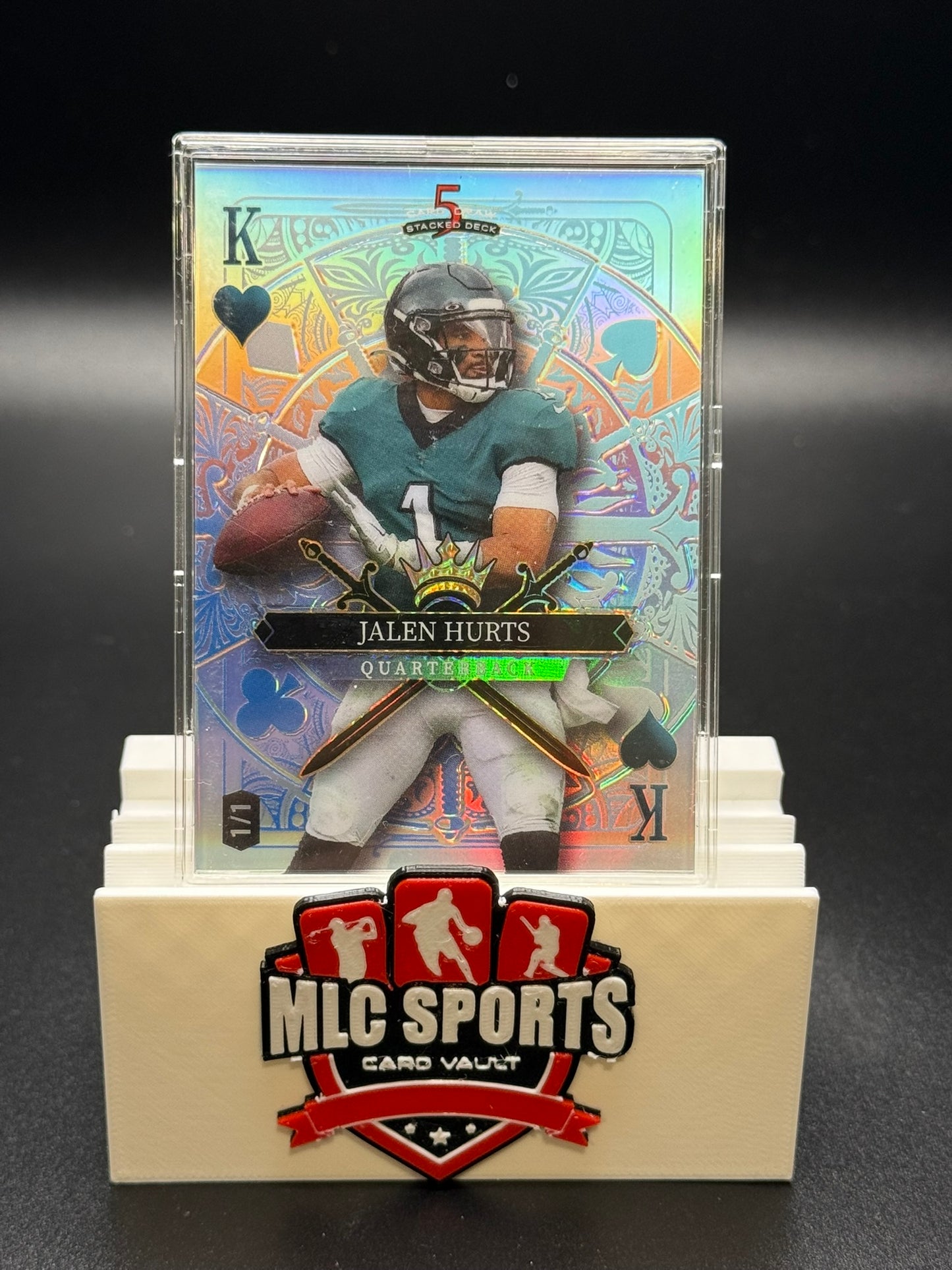 2024 Wild Card 5 Card Draw Stacked Deck Jalen Hurts 1/1