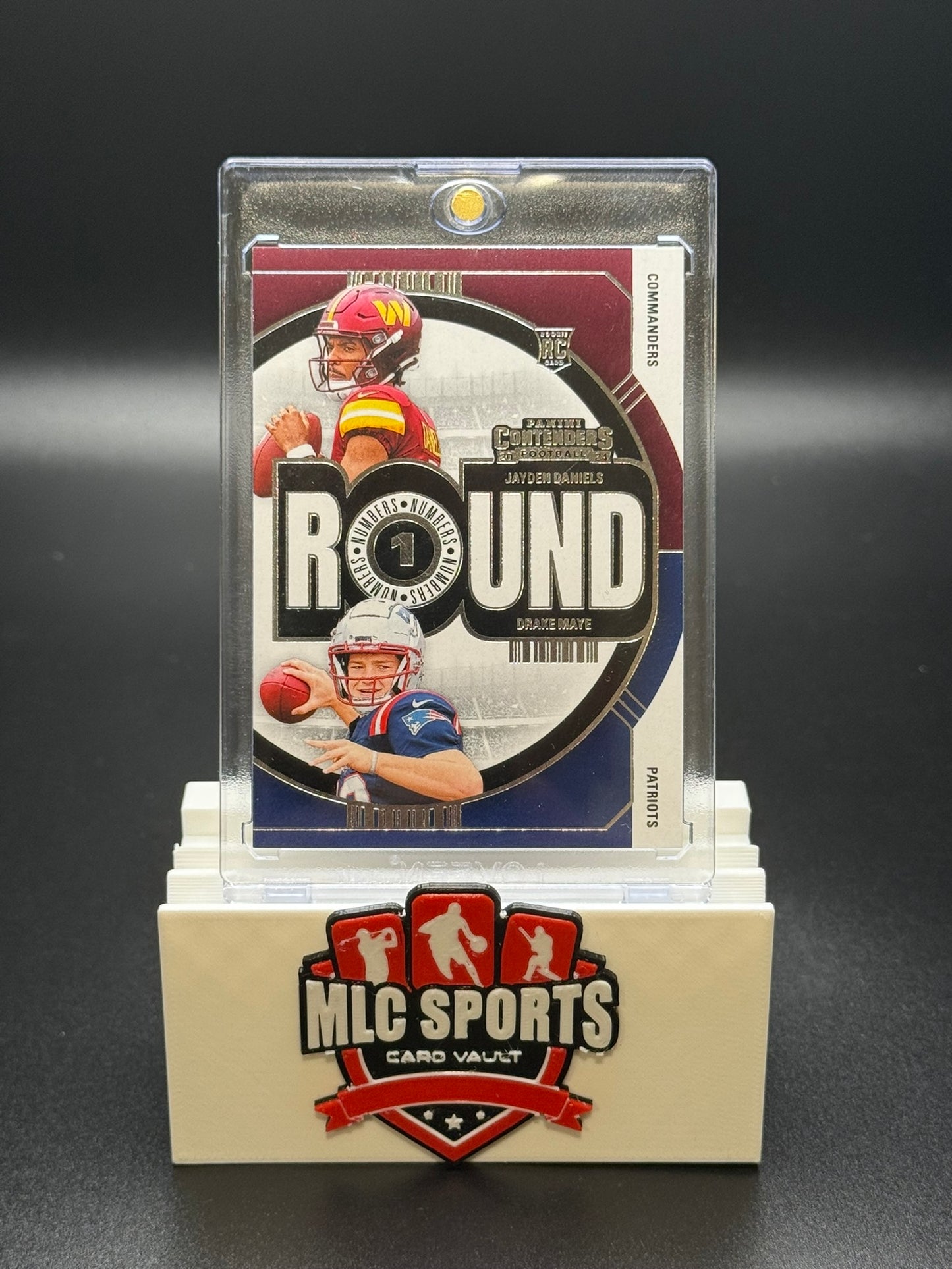 2024 Panini Contenders “Round Numbers” Jayden Daniels & Drake Maye Rookie Card