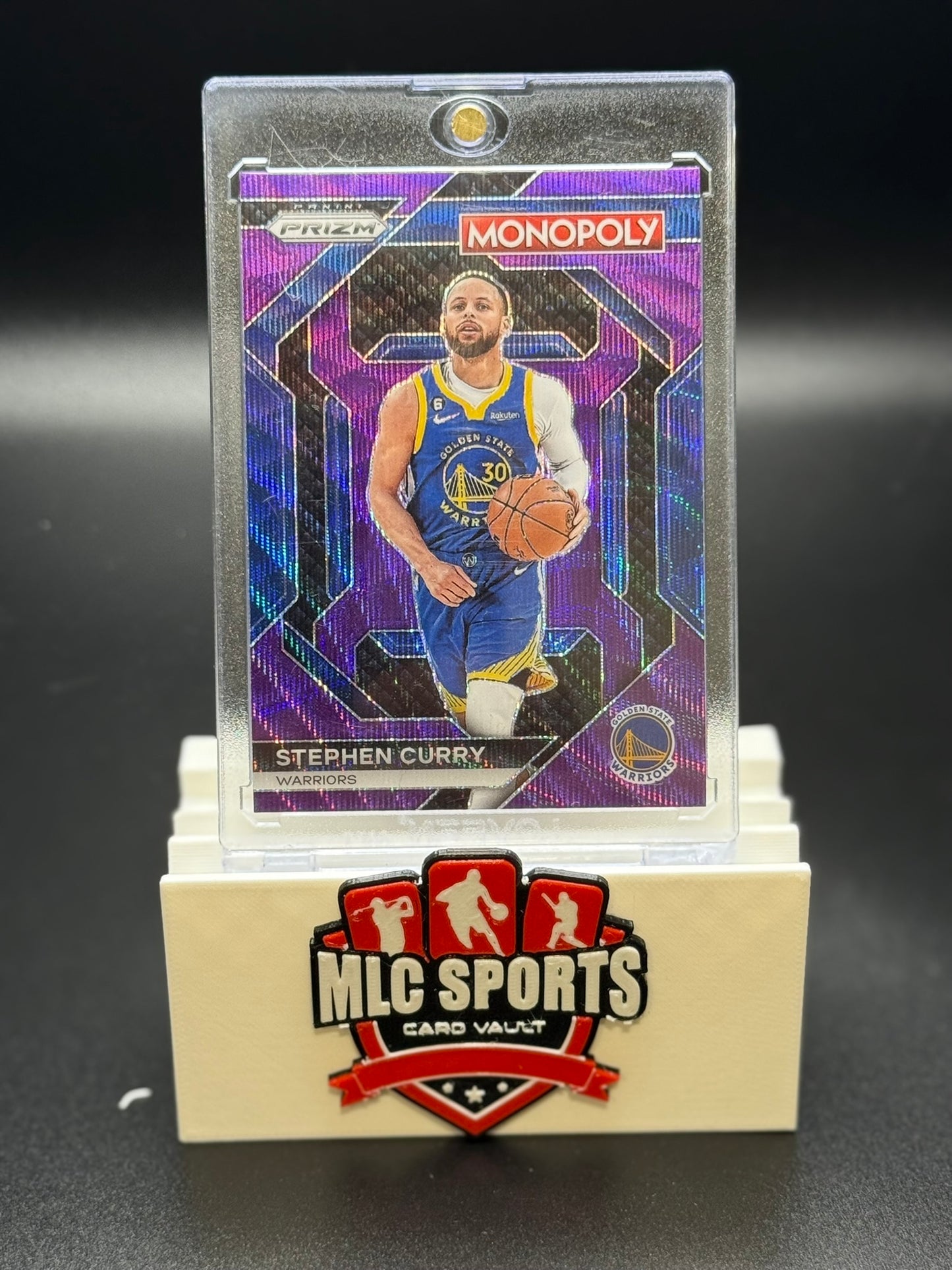 2023-24 Panini Prizm Monopoly Stephen Curry Purple Prizm Card