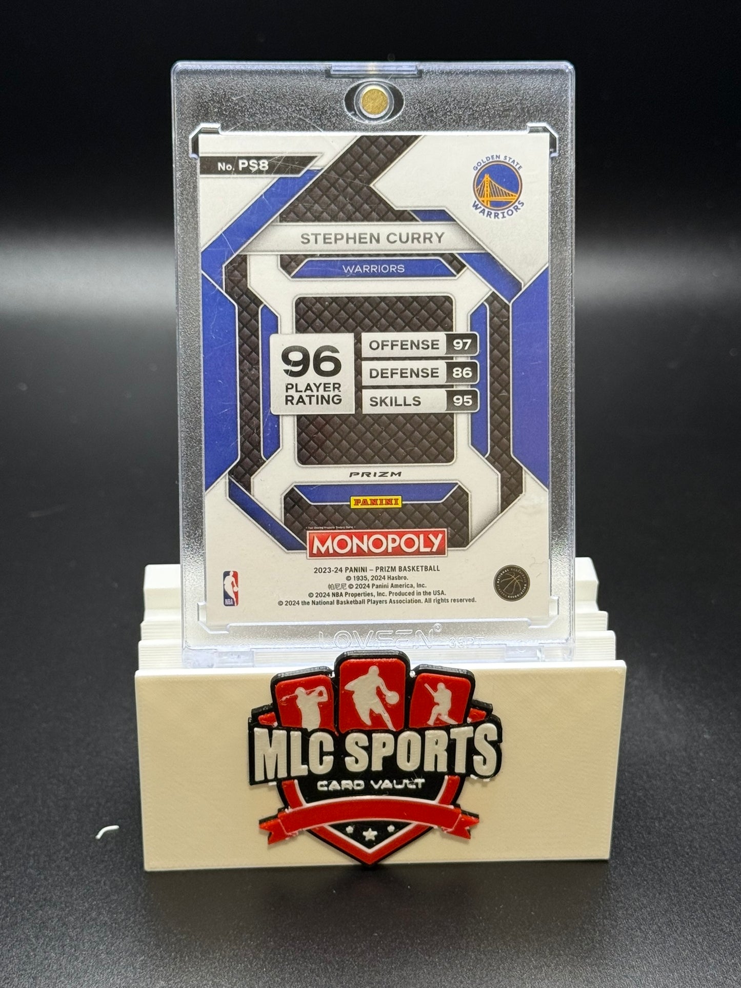 2023-24 Panini Prizm Monopoly Stephen Curry Purple Prizm Card