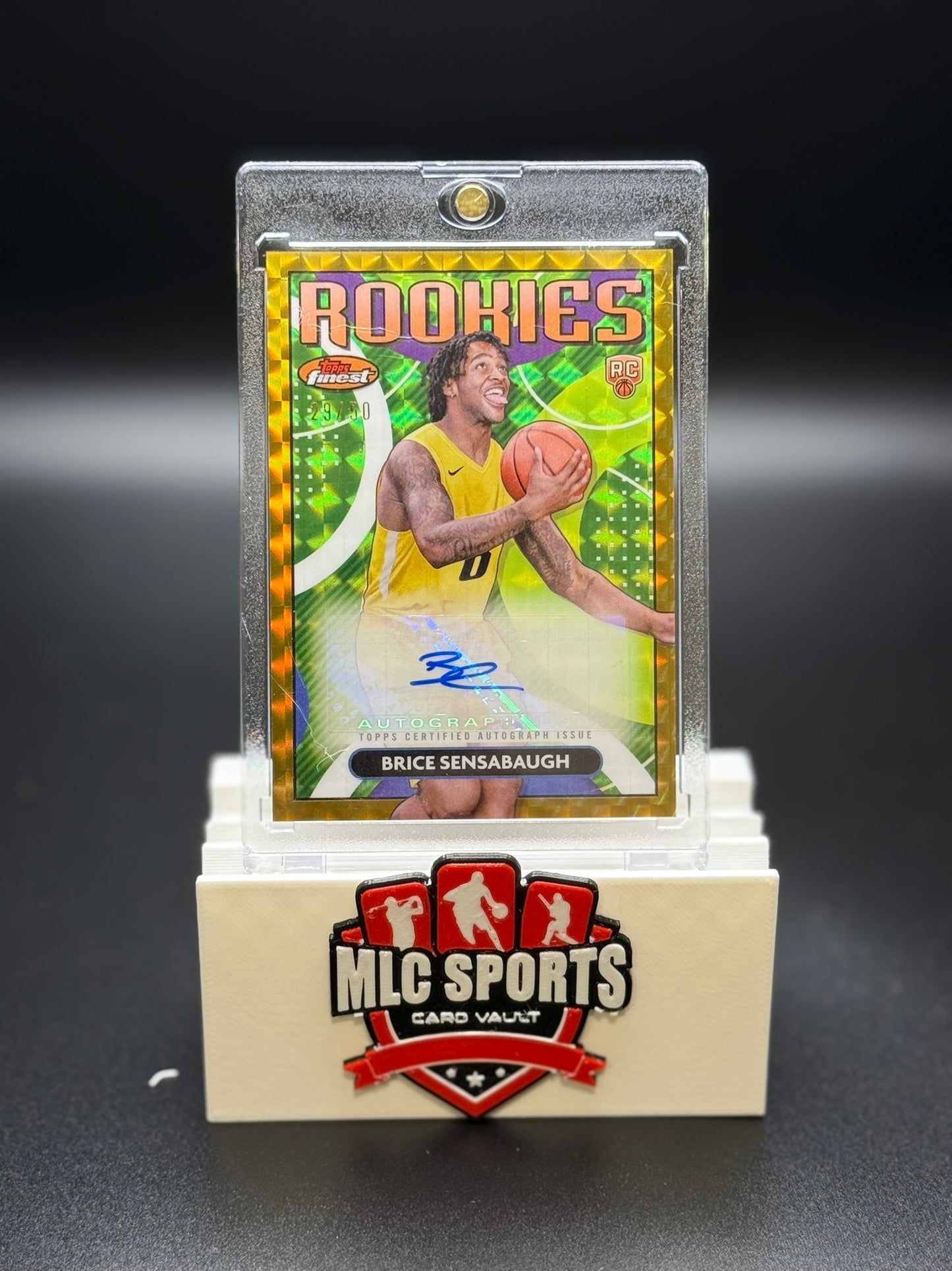 2023-24 Topps Finest Rookies Brice Sensabaugh Auto /50 Gold