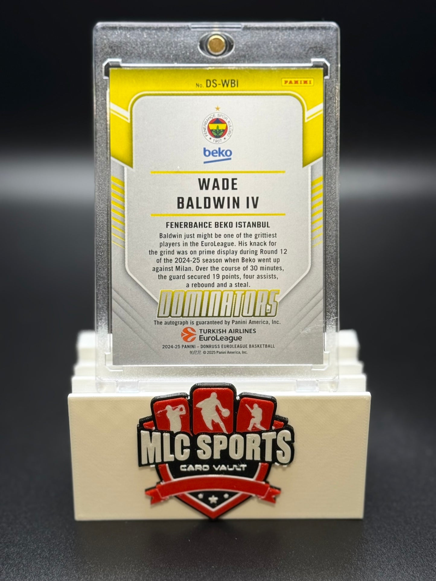 2024-25 Donruss EuroLeague Dominators Wade Baldwin IV Auto /99