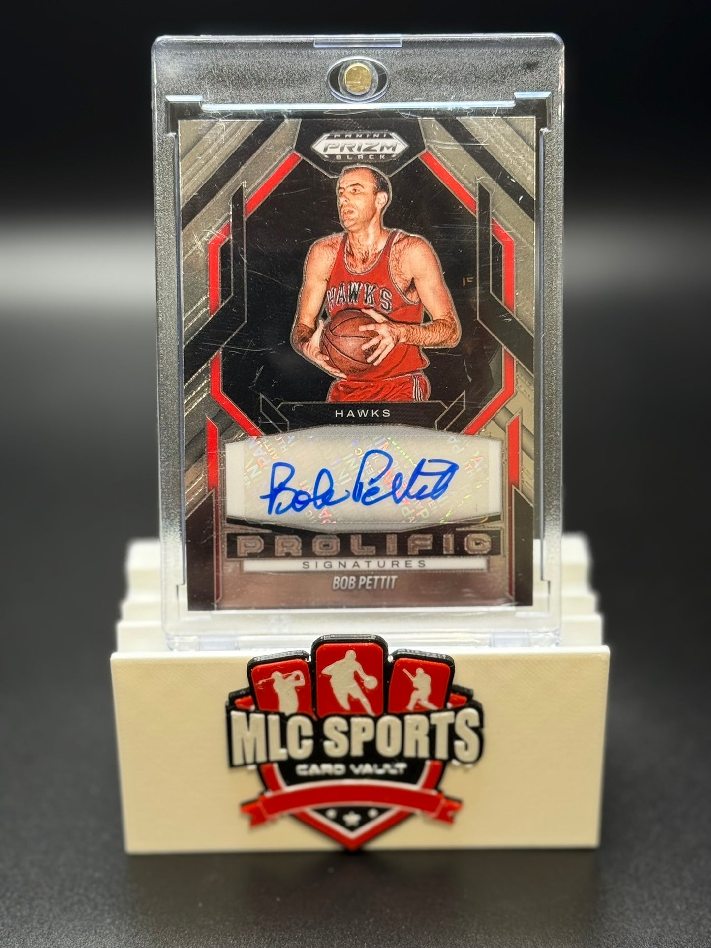 2024-25 Panini Prizm Black Bob Pettit Auto Prolific Signatures