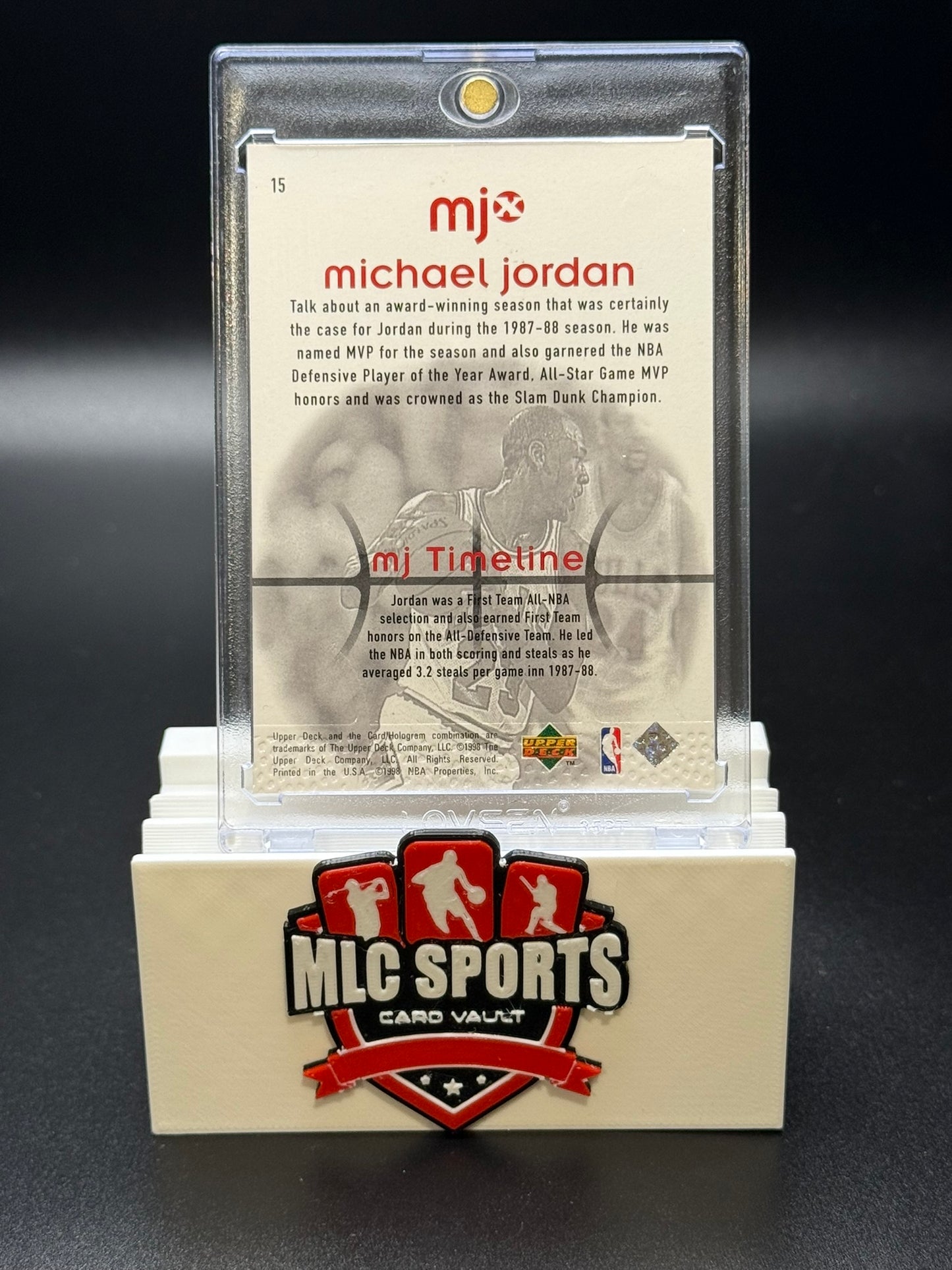 1998 Upper Deck MJx Michael Jordan MJ Timeline #15 Bulls