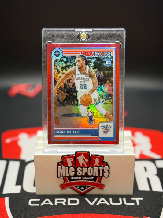 2023-24 NBA Hoops Cason Wallace Red Ice /275 RC #76 Thunder