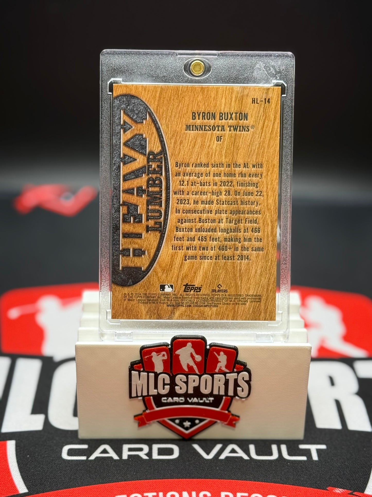 2024 Topps Heavy Lumber Byron Buxton Insert Card