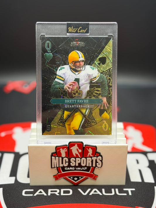 Brett Favre 1/1 Wild Card Stacked Deck Queen of Spades SSP