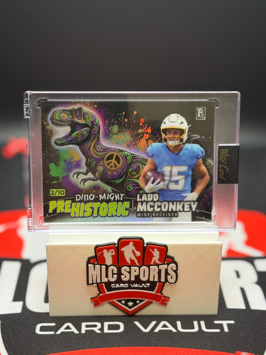 Ladd McConkey 2/10 Wild Card Dino-Might Prehistoric Rookie