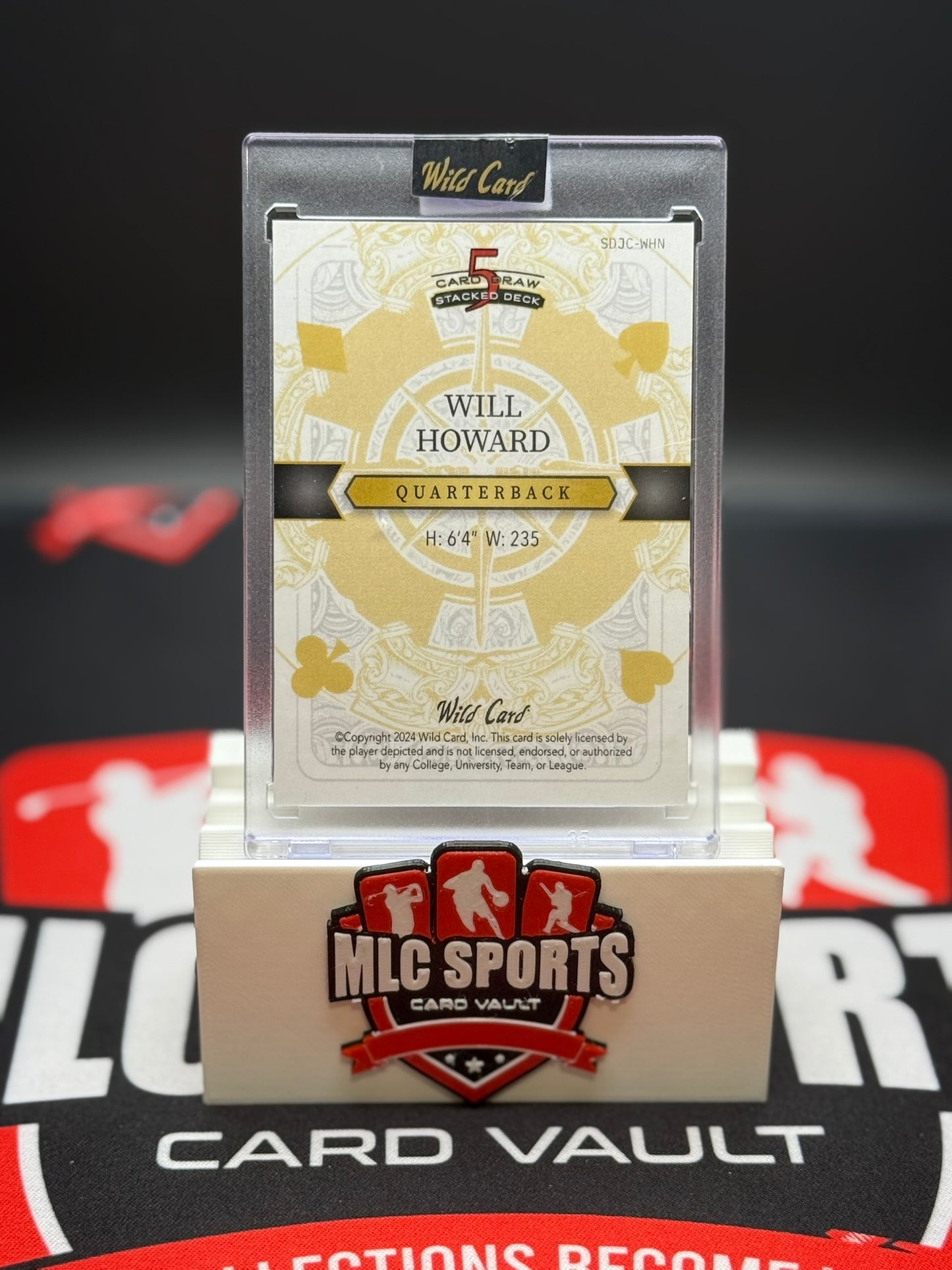 Will Howard 1/1 Rookie Wild Card Stacked Deck QB