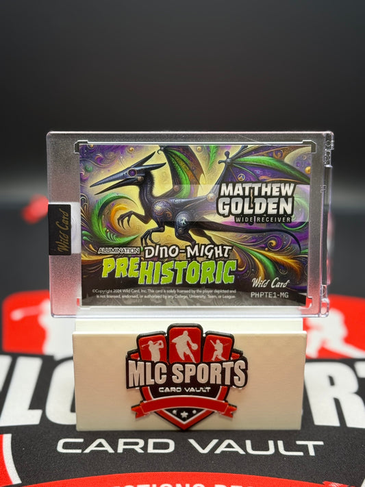 2024 Wild Card Alumination Dino-Might /10 Matthew Golden